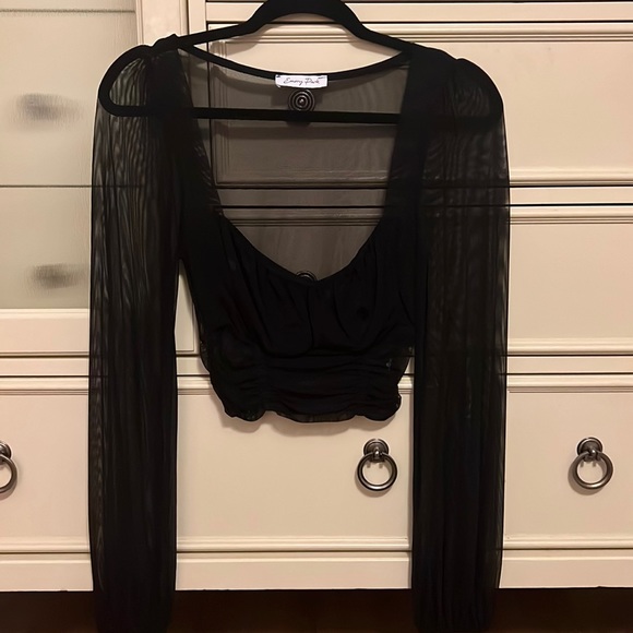 Black long sleeved top - Picture 2 of 4